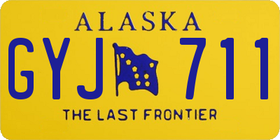 AK license plate GYJ711