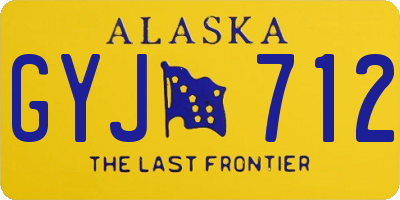 AK license plate GYJ712
