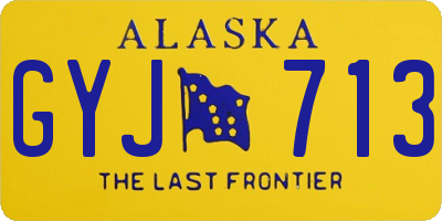 AK license plate GYJ713