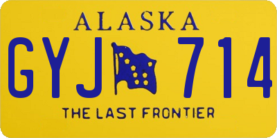AK license plate GYJ714