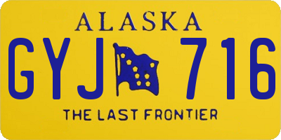 AK license plate GYJ716