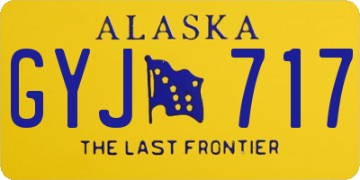 AK license plate GYJ717
