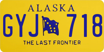 AK license plate GYJ718