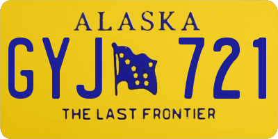 AK license plate GYJ721