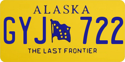 AK license plate GYJ722