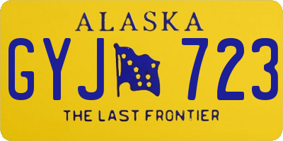 AK license plate GYJ723