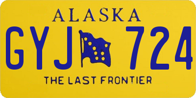 AK license plate GYJ724