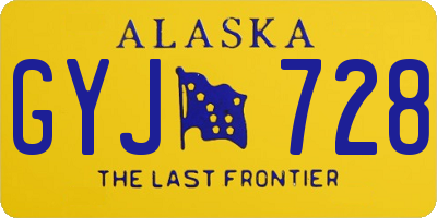 AK license plate GYJ728