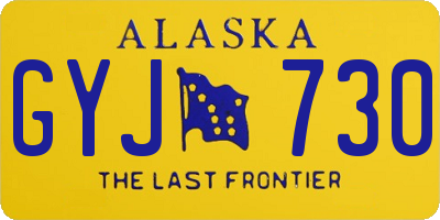 AK license plate GYJ730