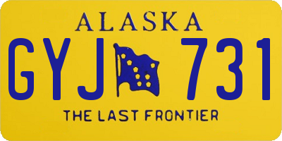 AK license plate GYJ731