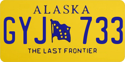 AK license plate GYJ733