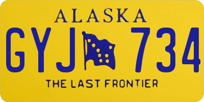 AK license plate GYJ734