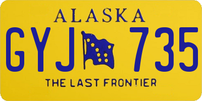 AK license plate GYJ735