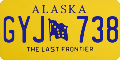 AK license plate GYJ738