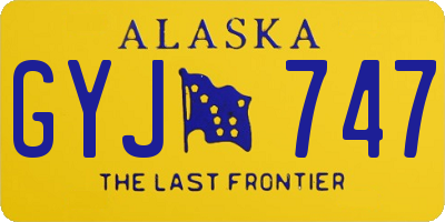 AK license plate GYJ747