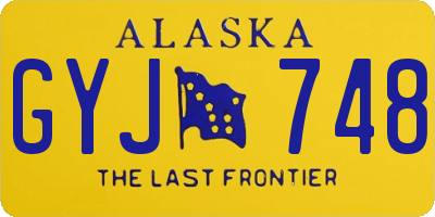 AK license plate GYJ748
