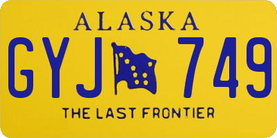 AK license plate GYJ749