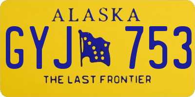 AK license plate GYJ753