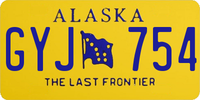 AK license plate GYJ754