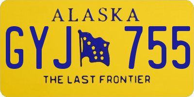 AK license plate GYJ755