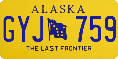 AK license plate GYJ759