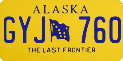 AK license plate GYJ760