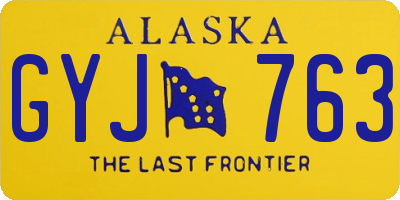 AK license plate GYJ763