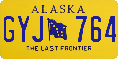 AK license plate GYJ764