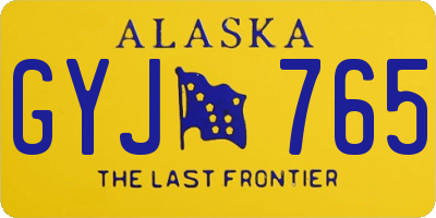 AK license plate GYJ765