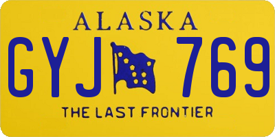 AK license plate GYJ769