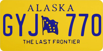 AK license plate GYJ770