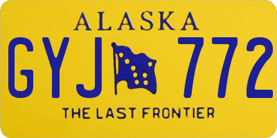 AK license plate GYJ772