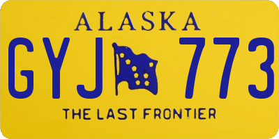 AK license plate GYJ773