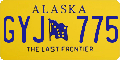 AK license plate GYJ775