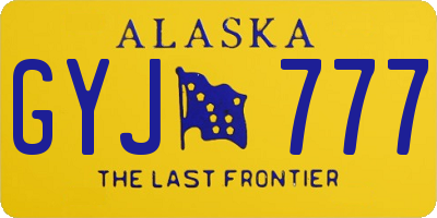 AK license plate GYJ777