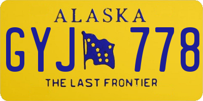 AK license plate GYJ778