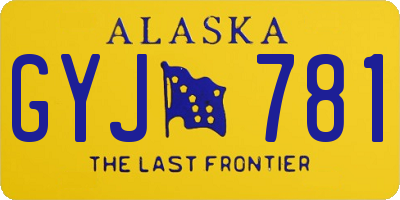 AK license plate GYJ781