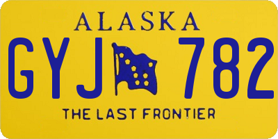AK license plate GYJ782