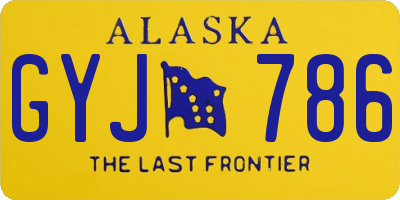 AK license plate GYJ786