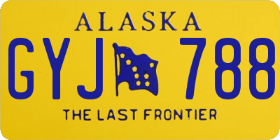 AK license plate GYJ788