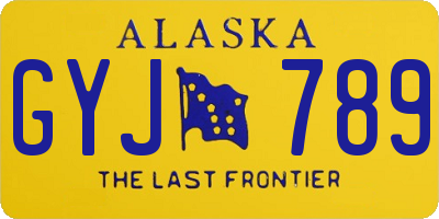 AK license plate GYJ789