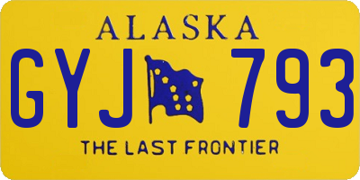 AK license plate GYJ793