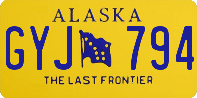 AK license plate GYJ794