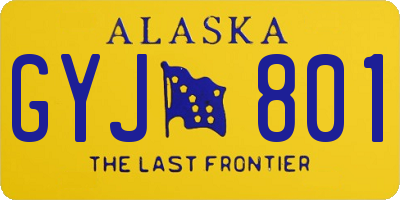 AK license plate GYJ801