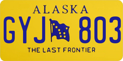 AK license plate GYJ803