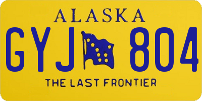 AK license plate GYJ804