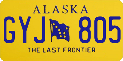 AK license plate GYJ805