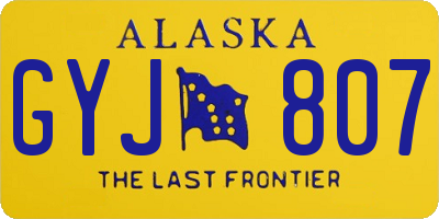 AK license plate GYJ807