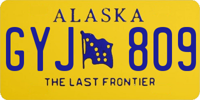 AK license plate GYJ809