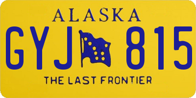 AK license plate GYJ815